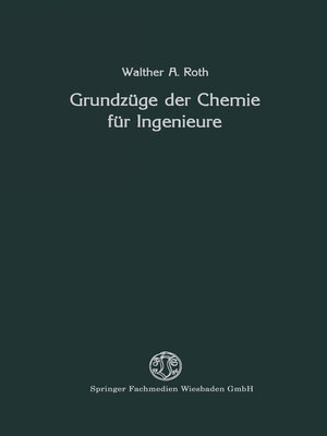 cover image of Grundzüge der Chemie für Ingenieure